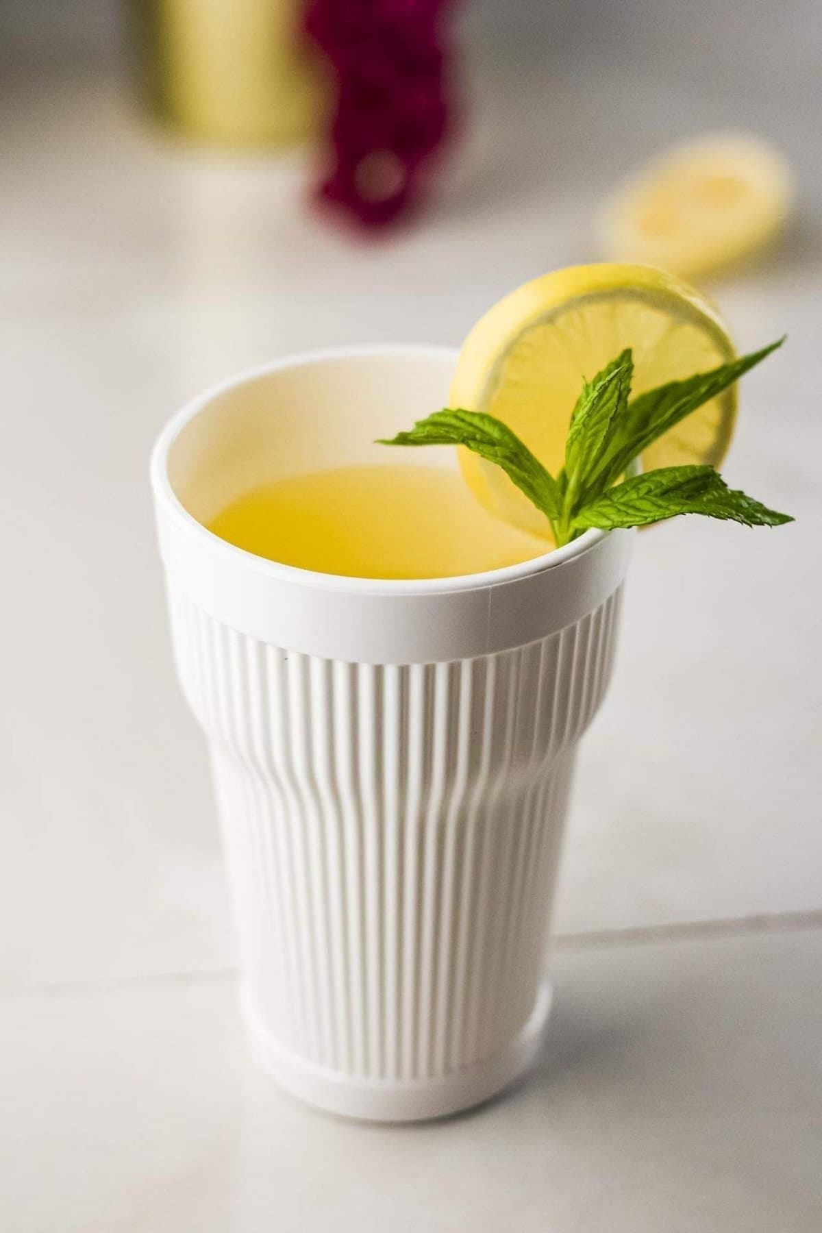 Akrilik Beyaz 6'lı Uzun Bardak ve Su Meşrubat Bardağı 400 ml