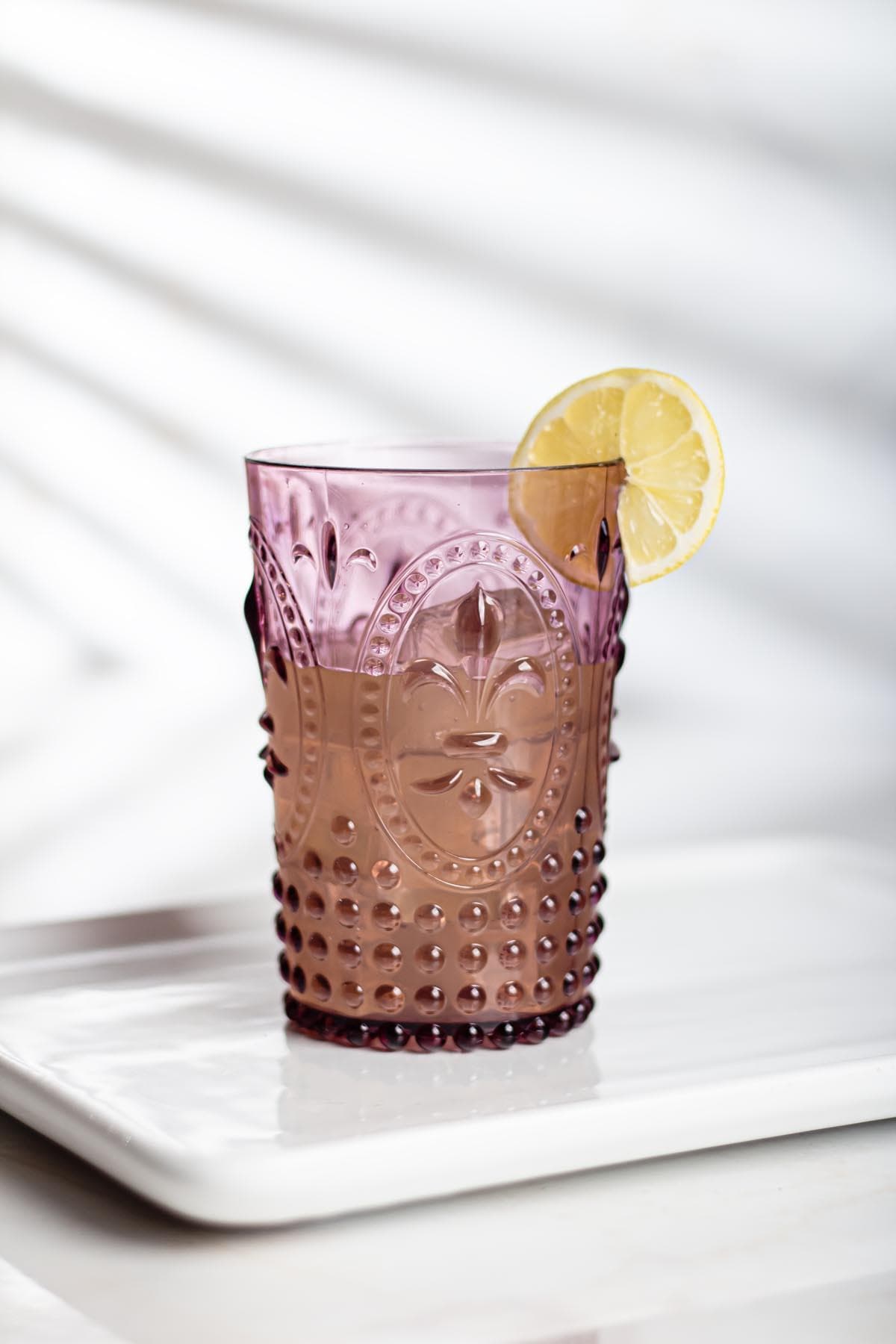 Mürdüm Rengi Kırılmaz Akrilik Su ve Meşrubat Bardağı Kahve Yanı Bardağı 400ml