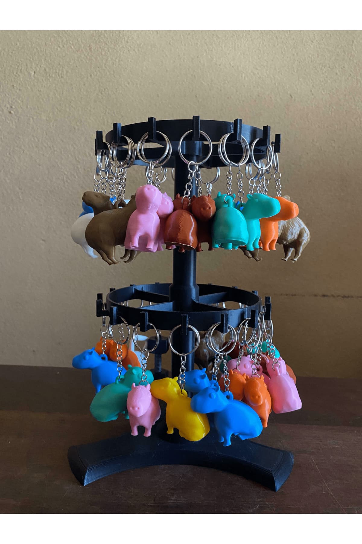 Dönen Takı&Anahtarlık Standı Siyah Renk