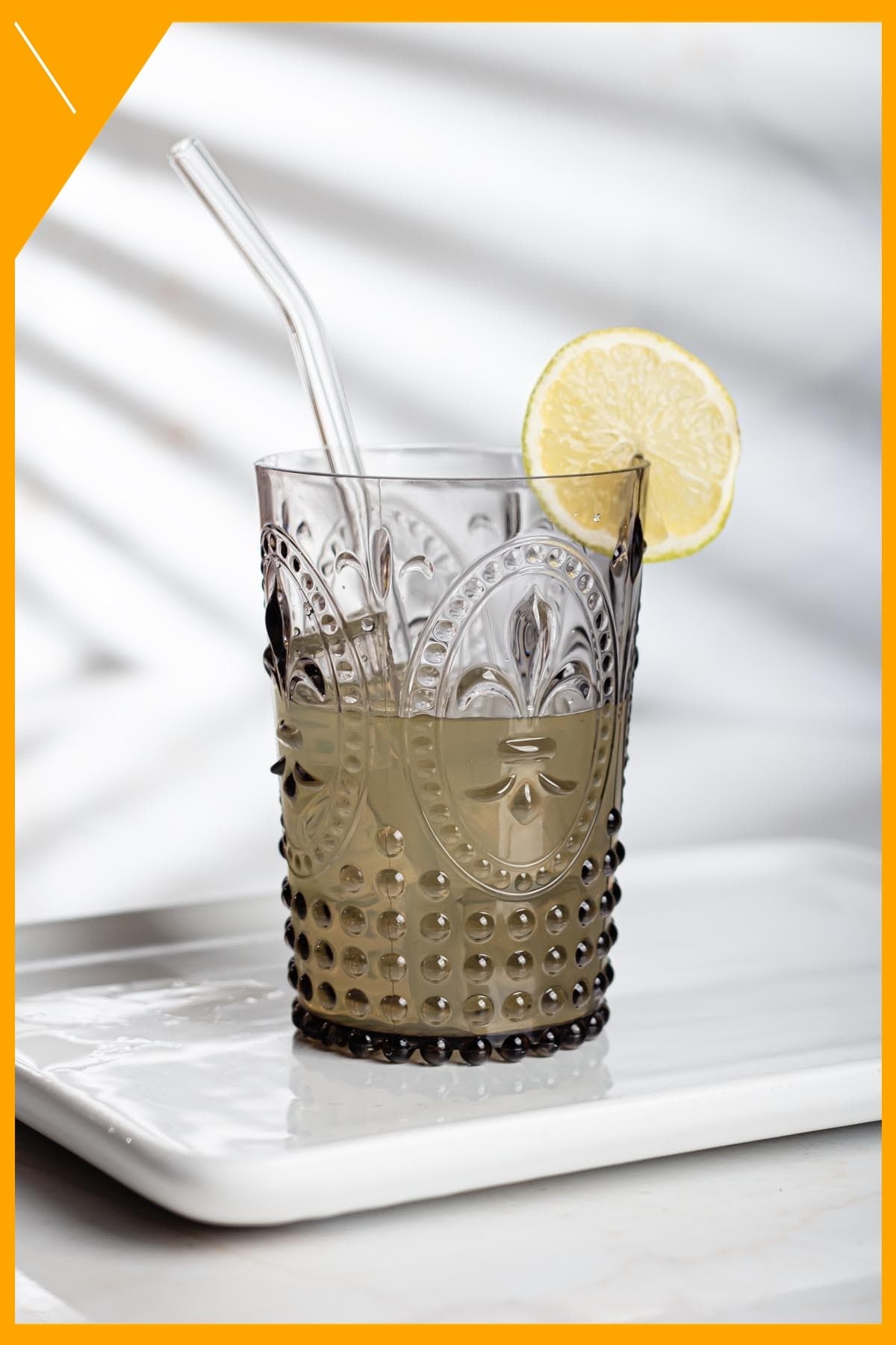 Kırılmaz Füme Akrilik Su ve Meşrubat Bardağı 400 ml Kahve Yanı Sunum Bardağı