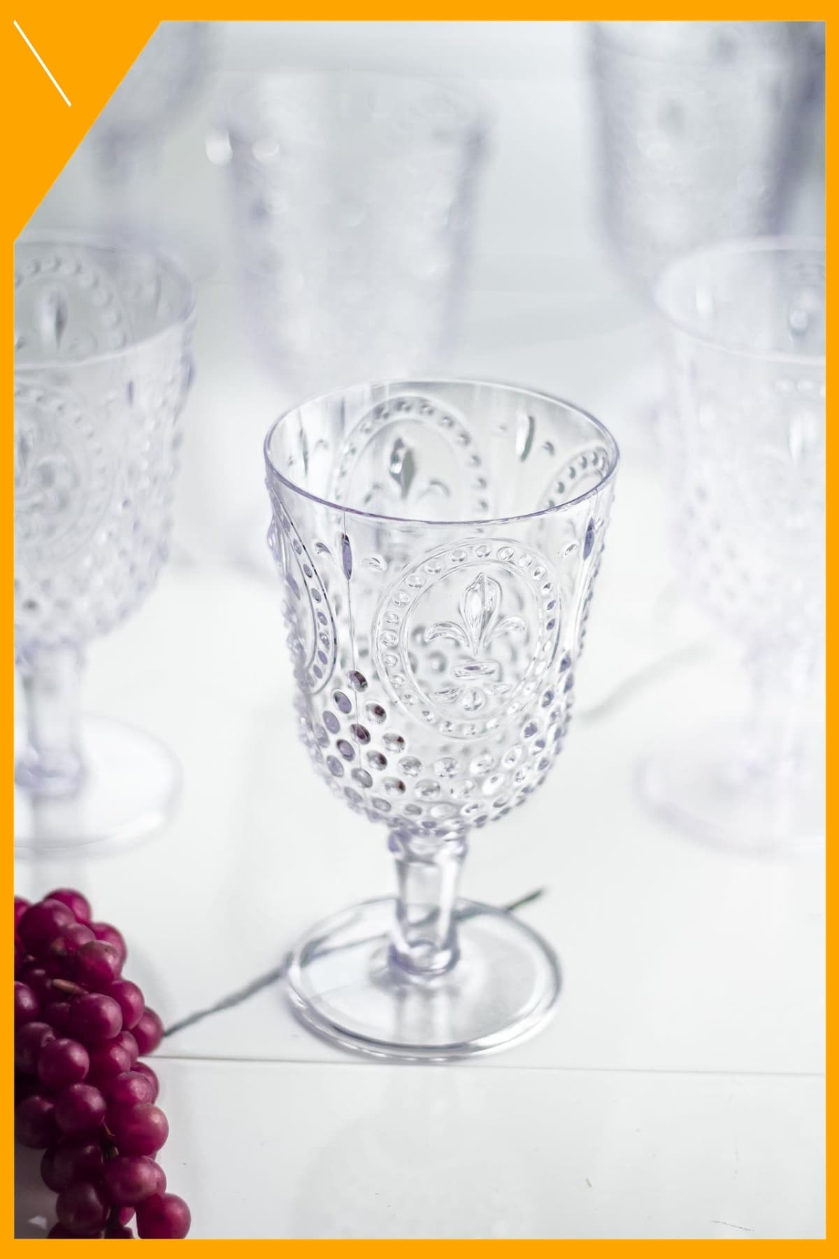 Kırılmaz Akrilik Şeffaf Kadeh Su Meşrubat Bardağı 450 ml - Cam Görünümlü