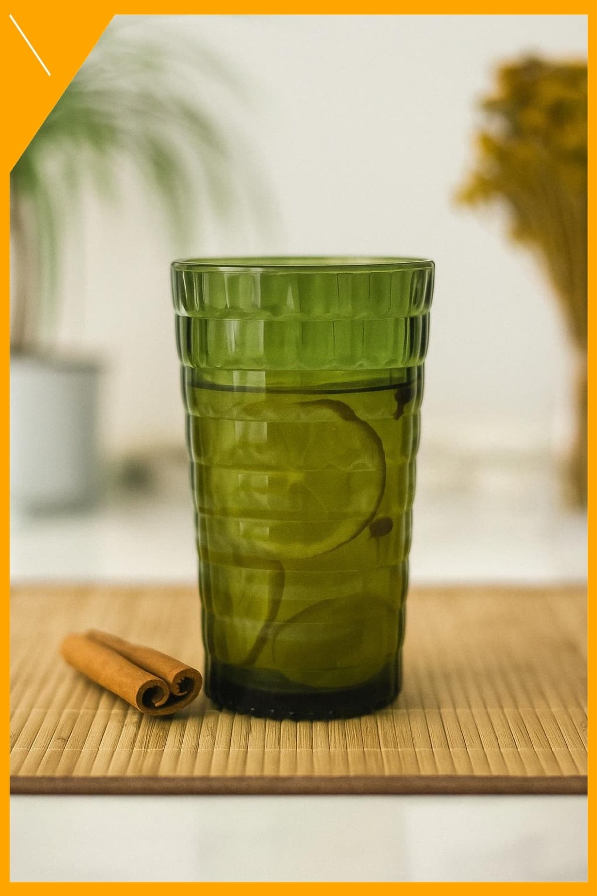 Allegra Koyu Yeşil Büyük Boy Kırılmaz Akrilik Meşrubat ve Su Bardağı 750 ml