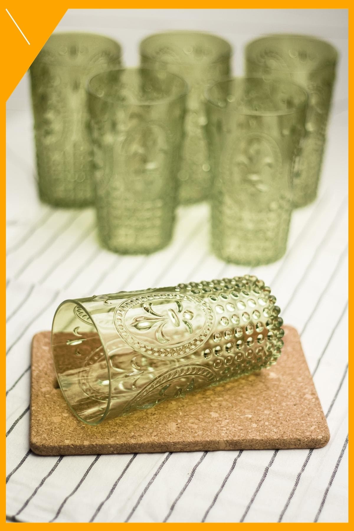 Magic Koyu Yeşil 6'lı Uzun Bardak Seti, Kırılmaz Akrilik 750 ml Büyük Boy