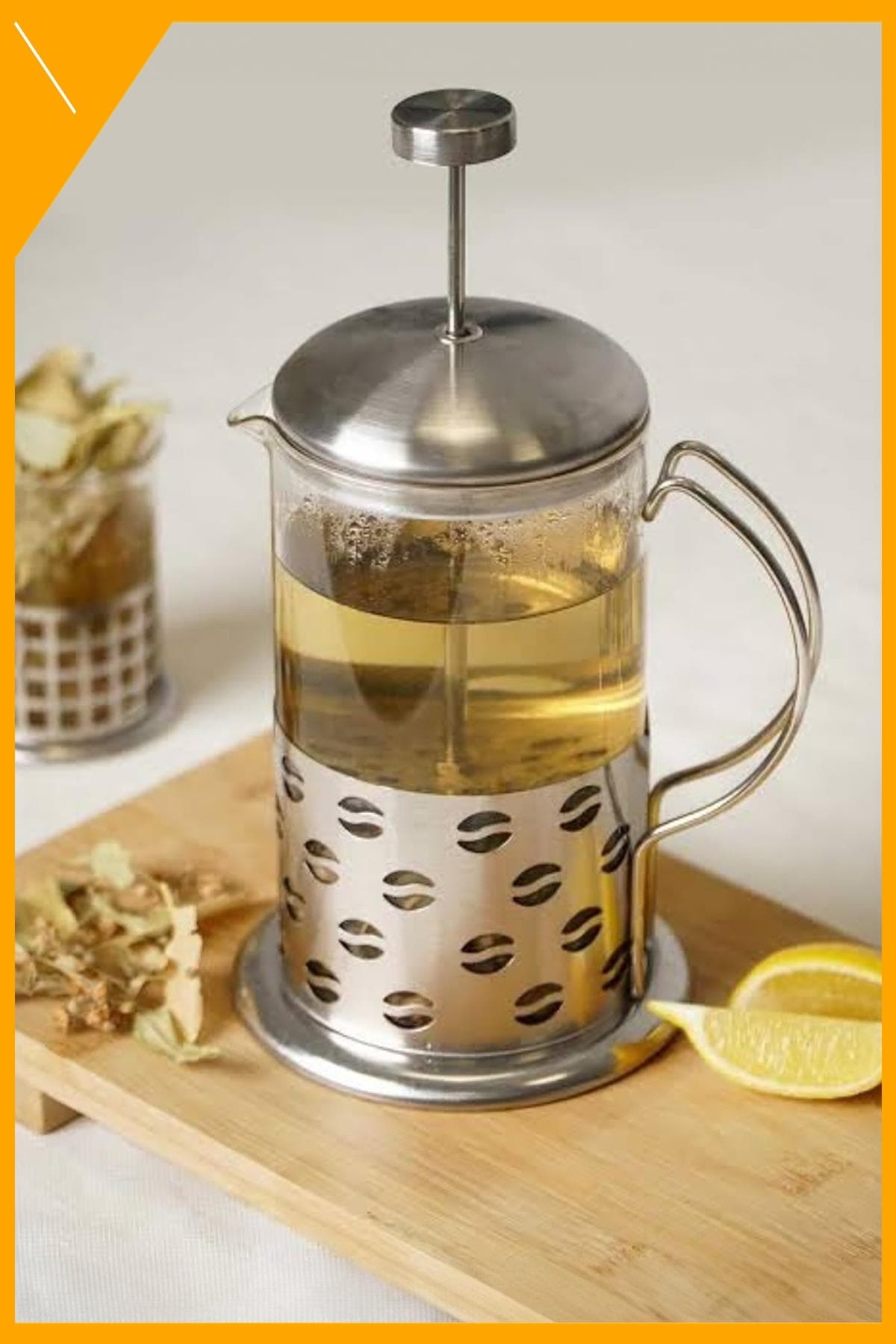 Isıya Dayanıklı Borosilikat Cam French Press 600 ml Filtreli Kahve & Çay Demliği