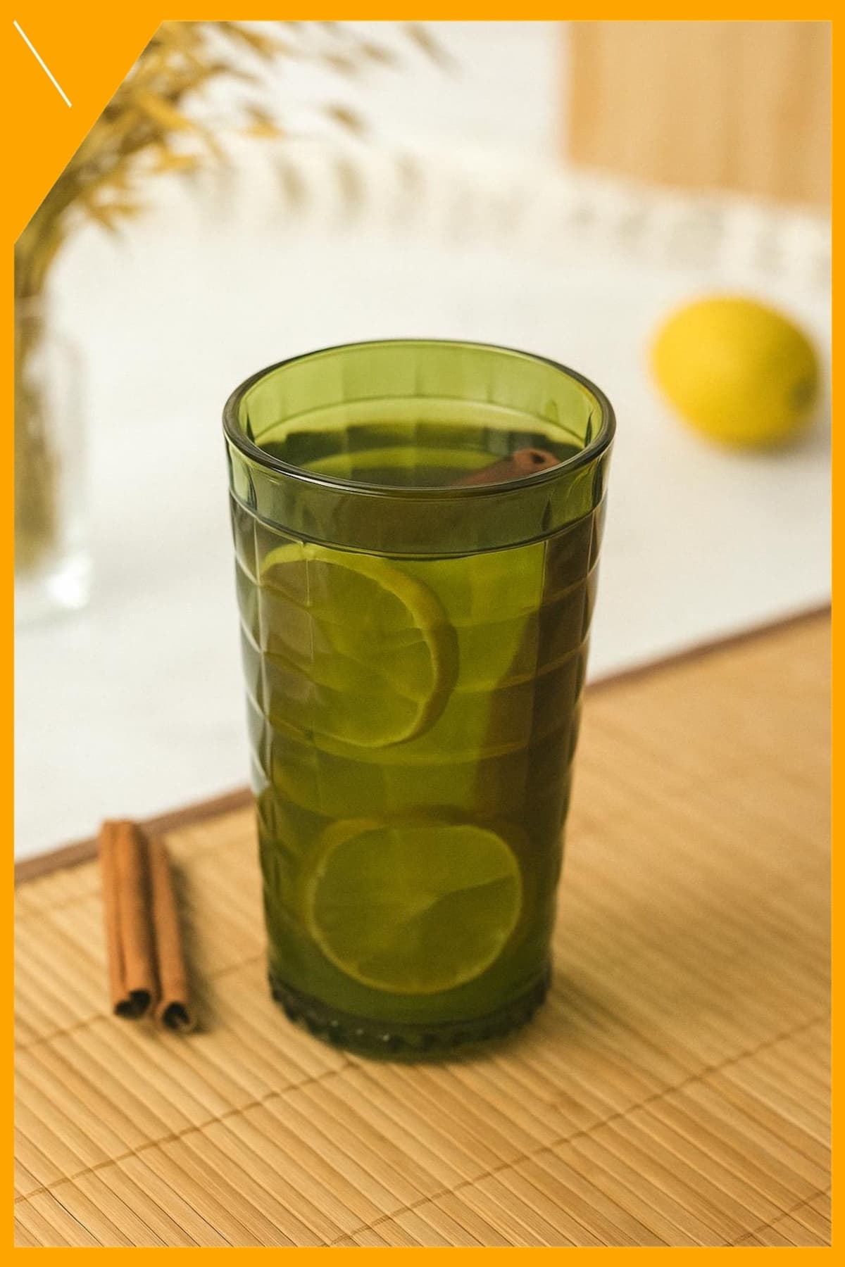 Allegra Koyu Yeşil 6'lı Kırılmaz Akrilik Bardak Seti 750 ml Cam Görünümlü